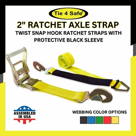 TIE 4 SAFE 2" x 10' Combo Ratchet & Axle Strap s
WLL: 3,333 lbs., PK2 RT42-10-PK-2